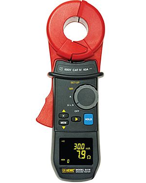 AEMC 6416: Ground Resistance Tester Model 6416 (Clamp-on, Alarm, Memory) Replacement for Cat #2117.60 & Cat #2117.61