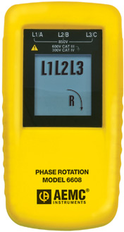 AEMC 6608: Phase Rotation Meter Model 6608