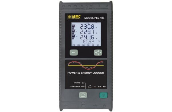 AEMC PEL 103 - w/o sensors: Power & Energy Logger Model PEL 103 (W/LCD, No Sensors)