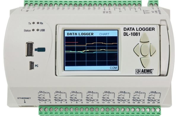 AEMC DL-1081: Data Logger Model DL-1081 (8 Analog & 8 Digital Channel, Display)