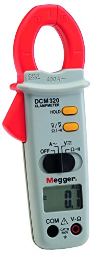 Megger 1000-304: Digital Clamp Meter, 20 Megaohms Resistance, 600V AC/DC Voltage, 400A Current