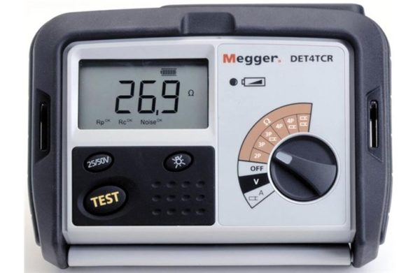 Megger DET4TC2+Clamps 1000-365: Contractor Series Earth/Ground Resistance Tester