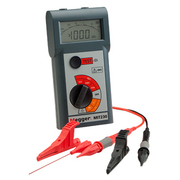 Megger MIT200-EN: 500 V Insulation and continuity tester with Digital/Analog display