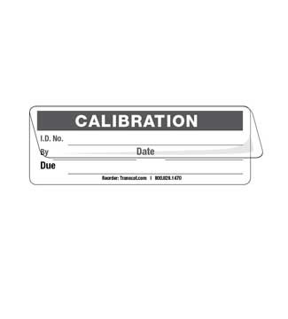 Transcat 5353C-B: Calibration Labels - Black